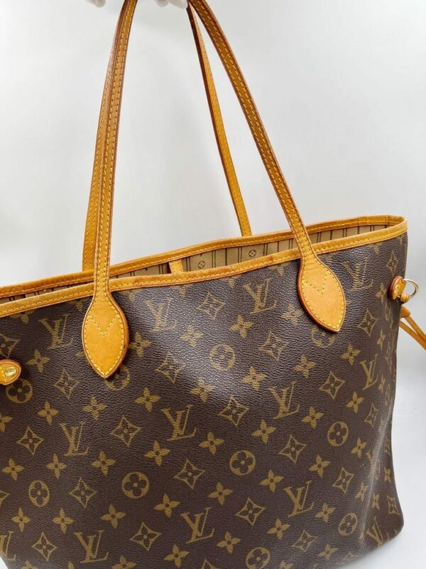 LV Neverfull MM Tote Bag in Brown Monogram Canvas - Image 7