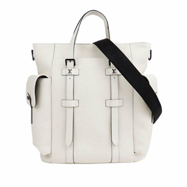 LV Christopher Tote White Taurillon - Image 8