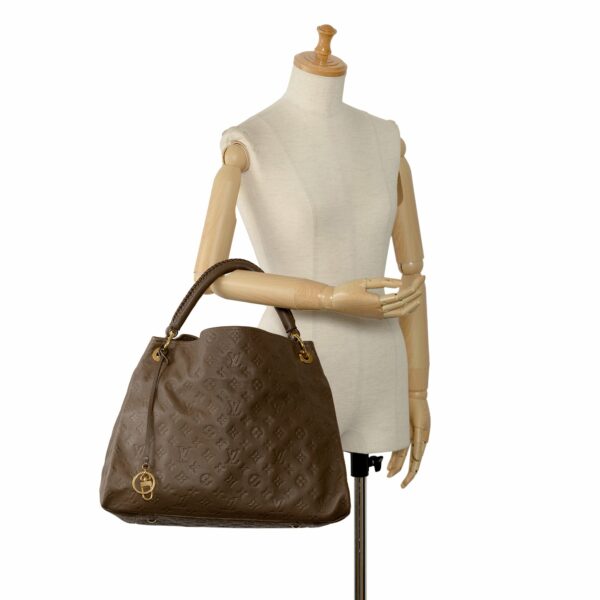 Brown LV Monogram Empreinte Artsy MM Hobo Bag - Image 10