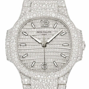 Patek Philippe Nautilus Paved Diamond Dial Watch 7118/1450R-001