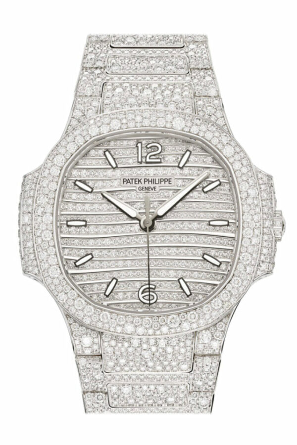 Patek Philippe Nautilus Paved Diamond Dial Watch 7118/1450R-001