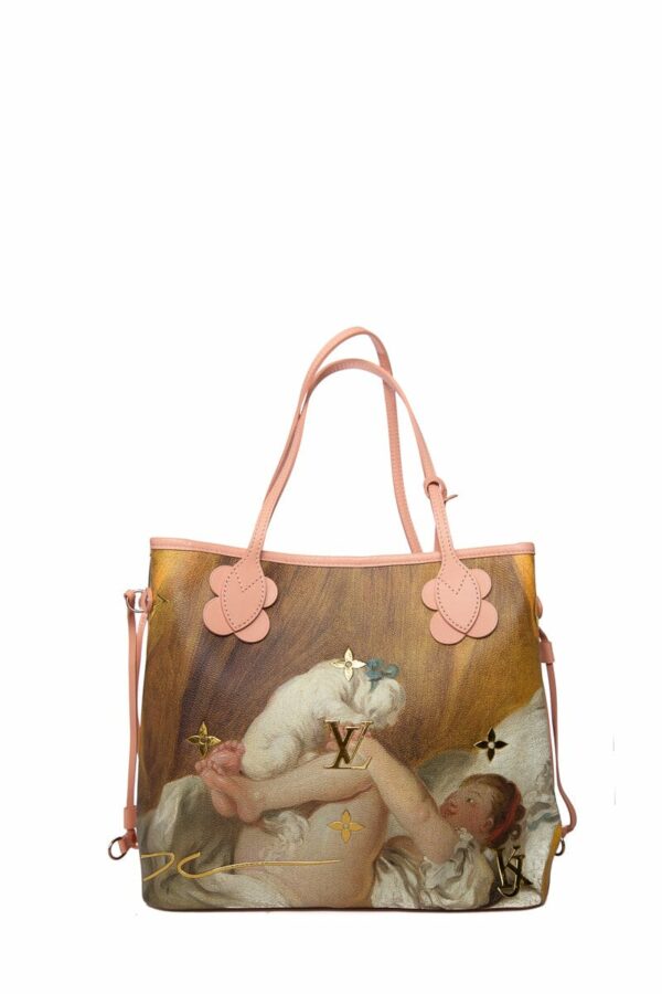 LV Multi Colored Jeff Koons Masters Collection Fragonard Tote - Image 4