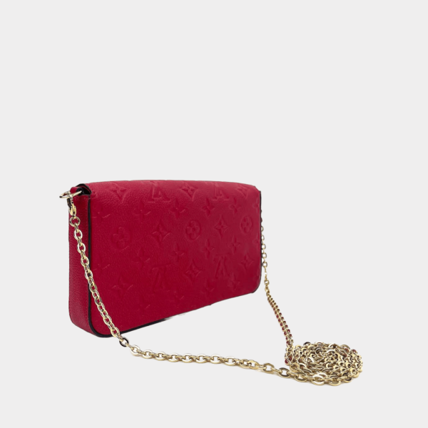 LV Monogram Empreinte Pochette Félicie -Red - Image 2