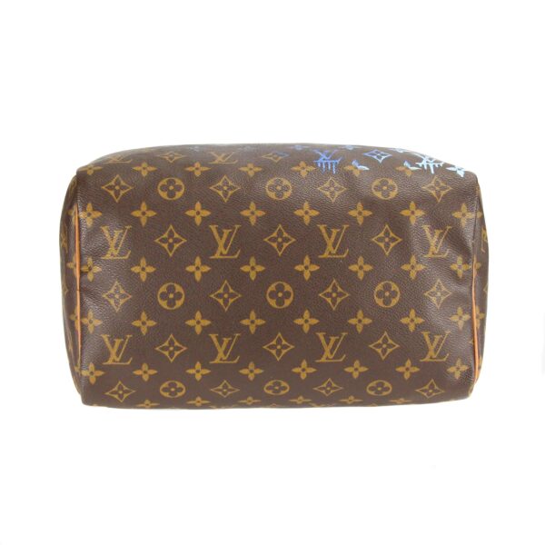 Upcycled LV Speedy 30 Monogram Canvas - Blue Specter - Image 3