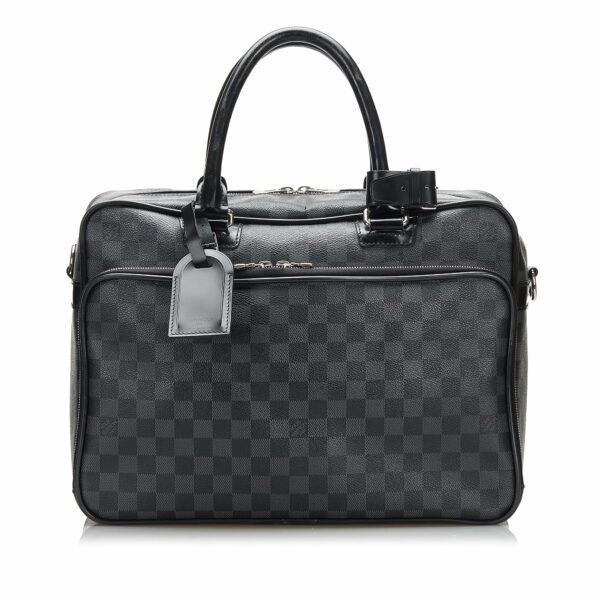 LV Icare Business Bag Blue Damier Graphite Canvas