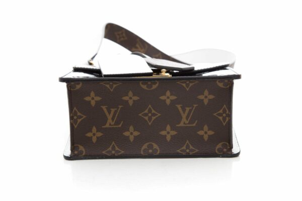 LV Black & White Patent Handbag - Image 4