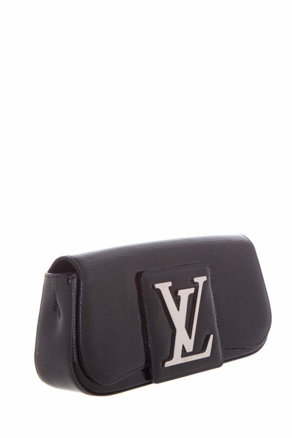 LV Sobe Black Patent Epi Leather Clutch