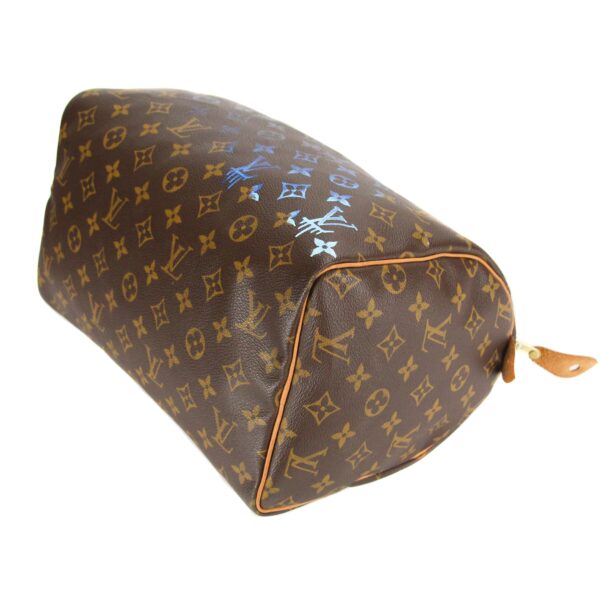 Upcycled LV Speedy 30 Monogram Canvas - Blue Specter - Image 4