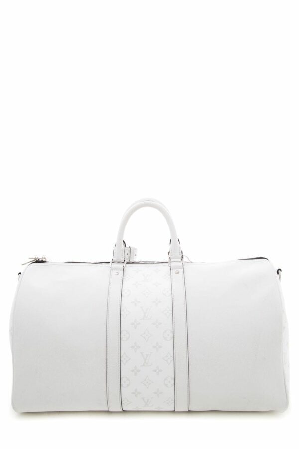 LV White Travel Duffle - Image 11