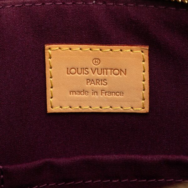 Burgundy LV Monogram Vernis Bellevue PM Handbag - Image 6