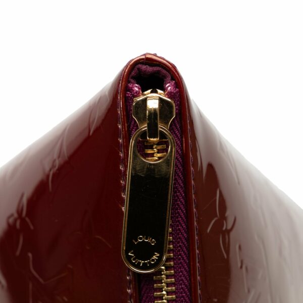 Burgundy LV Monogram Vernis Bellevue PM Handbag - Image 9