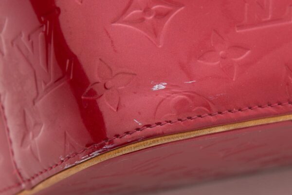 LV Red Monogram Vernis Handbag - Image 5