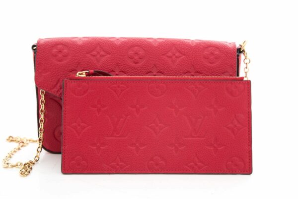 LV Red Monogram Felicie Pochette - Image 7