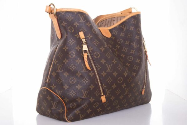 LV Brown Monogram Zipper Detail Hobo - Image 2