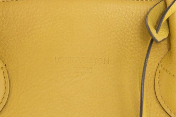 LV Maroquinerie Triangle Yellow Grained Leather Handbag - Image 7