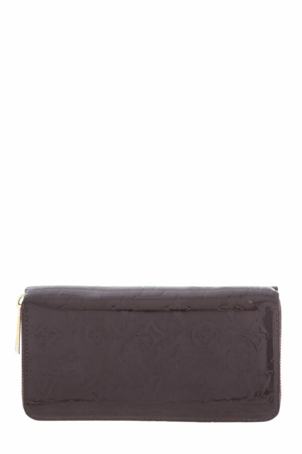 LV Burgundy Vernis Enamel Patent Leather Wallet - Image 7