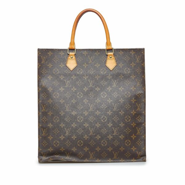 Brown LV Monogram Sac Plat Tote Bag - Image 10