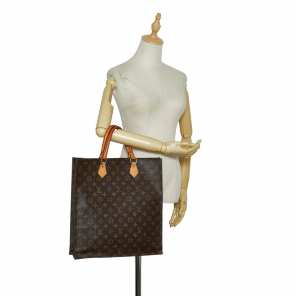 Brown LV Monogram Sac Plat Tote Bag - Image 9