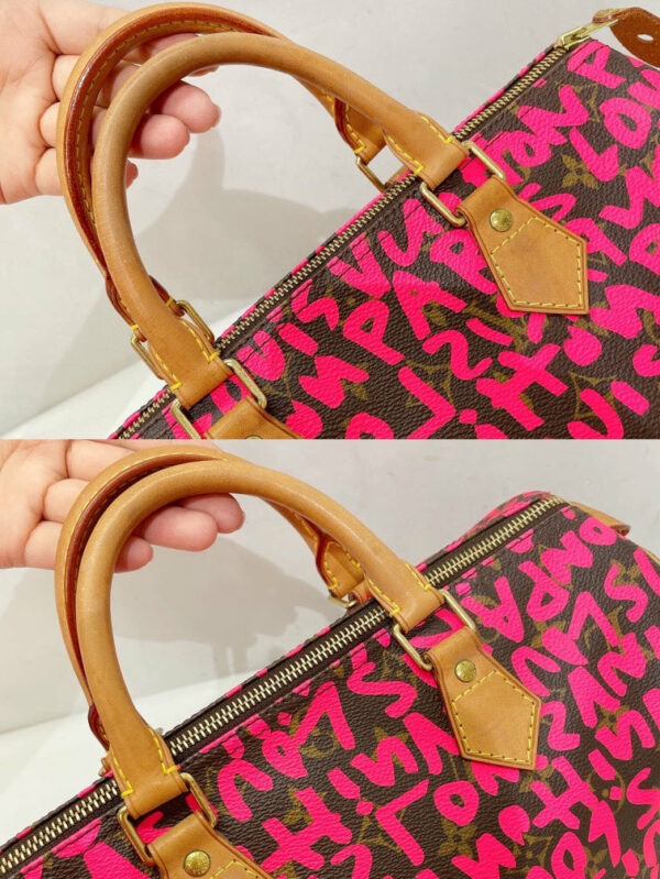 LV Speedy Handbag Limited Edition Monogram Graffiti 30 - Image 2