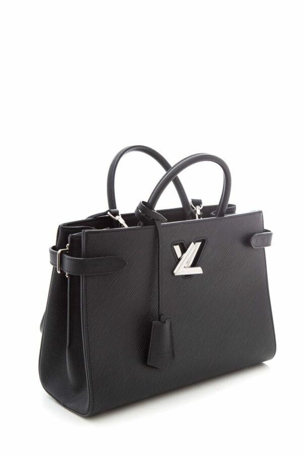 LV Black Epi Leather Twist Tote - Image 2