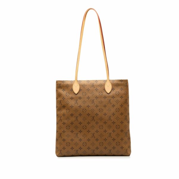 Brown LV Monogram Reverse VHS Tape Carry It Tote Bag - Image 3