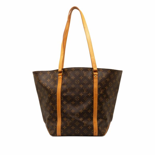 Brown LV Monogram Sac Shopping Tote Bag