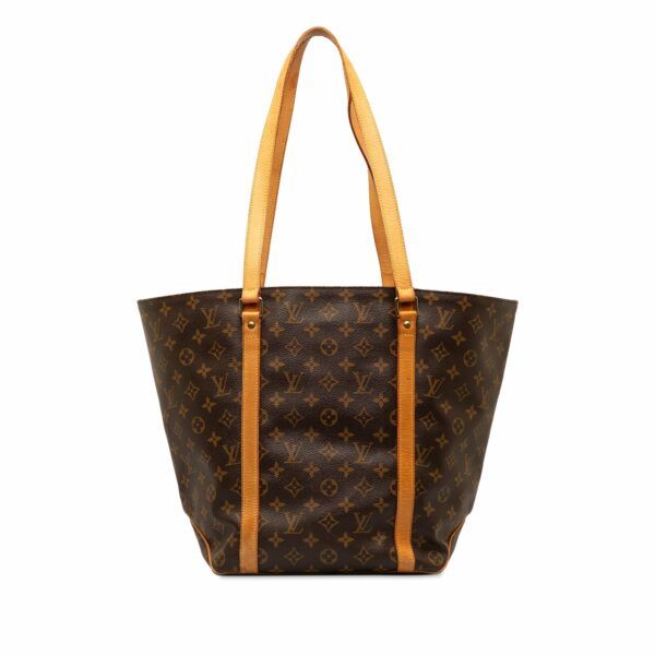 Brown LV Monogram Sac Shopping Tote Bag - Image 3