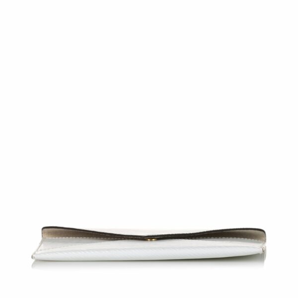 LV Envelope Clutch Electric White Epi - Image 3