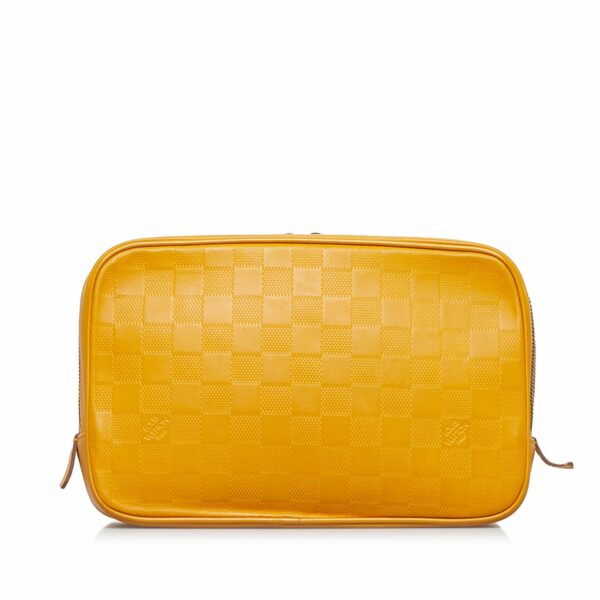 LV Toiletry Pouch Yellow Damier Infini - Image 9