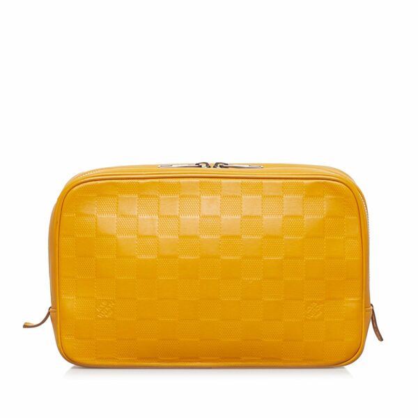 LV Toiletry Pouch Yellow Damier Infini - Image 2