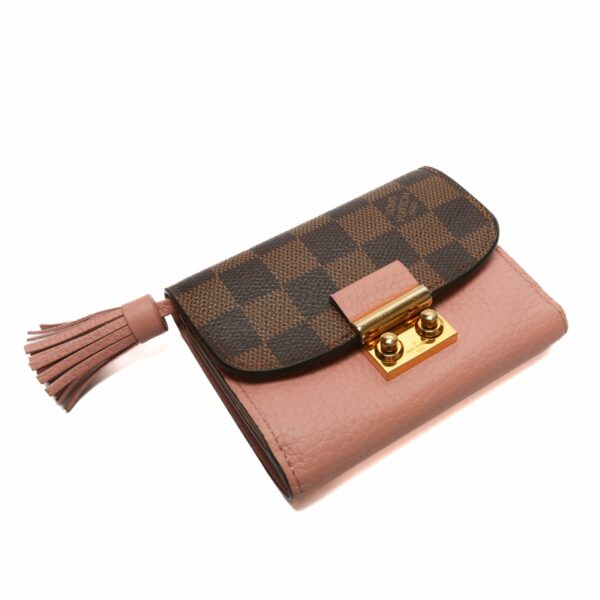 LV Croisette Compact Wallet-Damier Ebene w/ Magnolia - Image 7