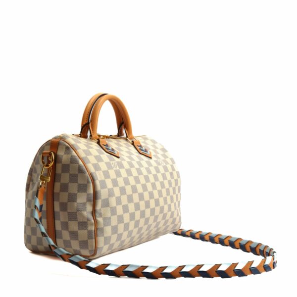 LV Speedy 30 Bandoulier Braided Damier Azur - Image 3