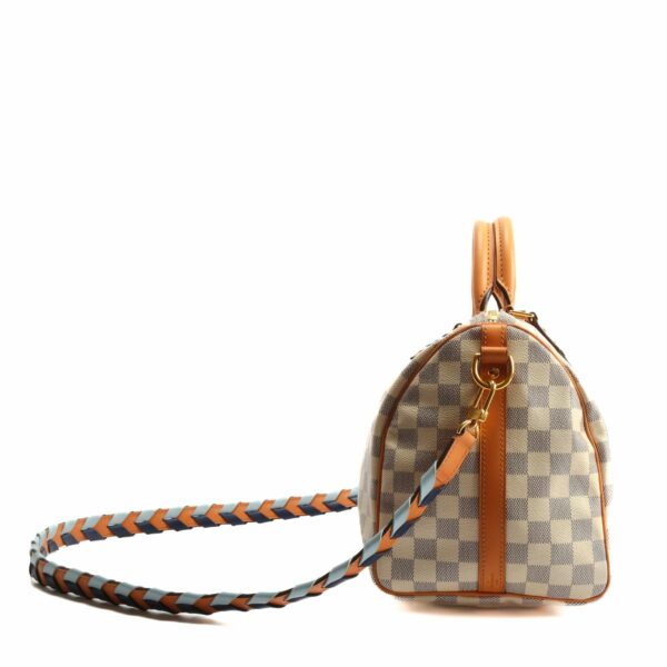 LV Speedy 30 Bandoulier Braided Damier Azur - Image 6