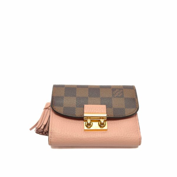 LV Croisette Compact Wallet-Damier Ebene w/ Magnolia - Image 5