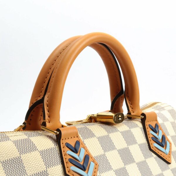 LV Speedy 30 Bandoulier Braided Damier Azur - Image 5