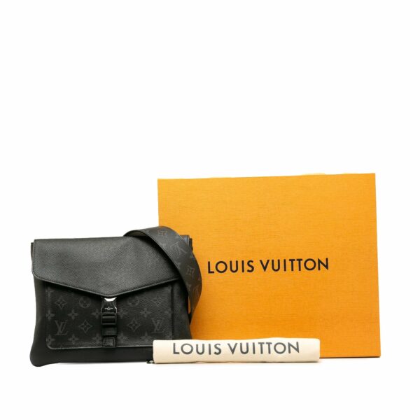 Black LV Taigarama Outdoor Flap Messenger Crossbody Bag - Image 10