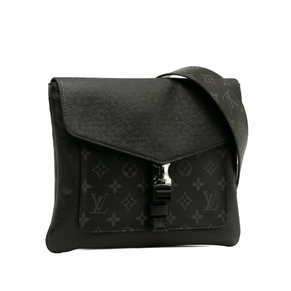 Black LV Taigarama Outdoor Flap Messenger Crossbody Bag - Image 2