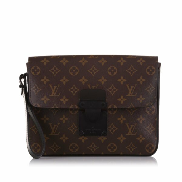 LV Macassar S Lock A4 Monogram Canvas - Image 12