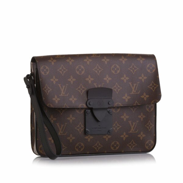 LV Macassar S Lock A4 Monogram Canvas