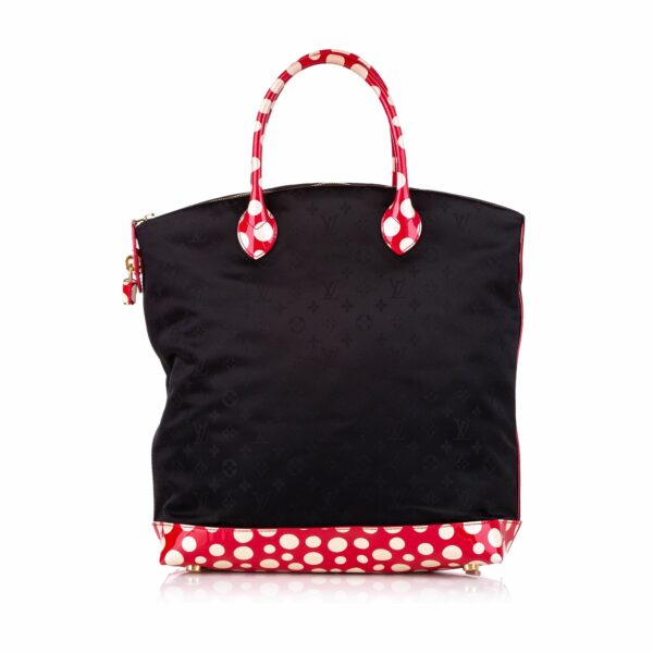 LV x Yayoi Kusama Lockit MM Black Canvas