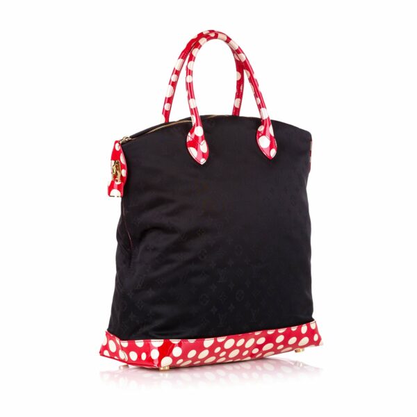 LV x Yayoi Kusama Lockit MM Black Canvas - Image 2