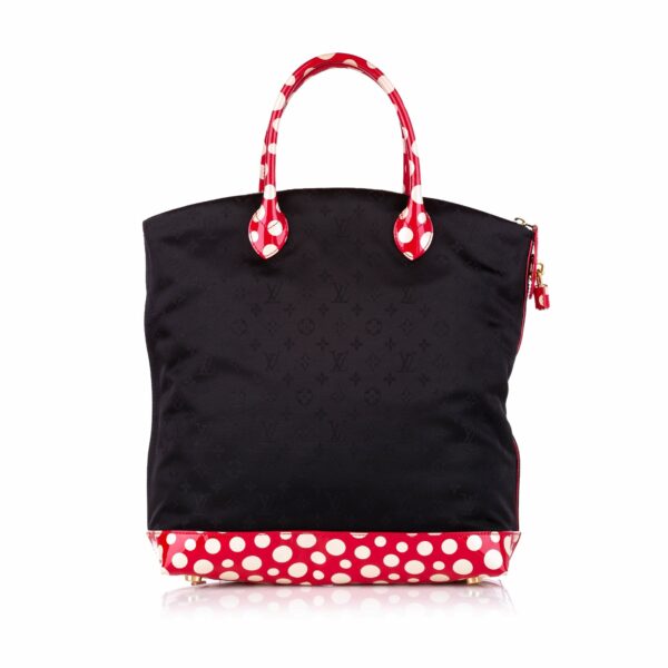 LV x Yayoi Kusama Lockit MM Black Canvas - Image 3