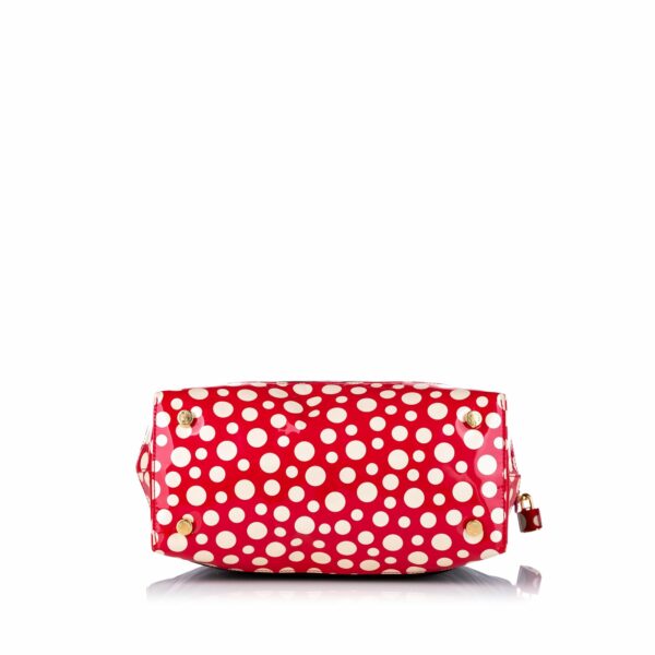 LV x Yayoi Kusama Lockit MM Black Canvas - Image 4