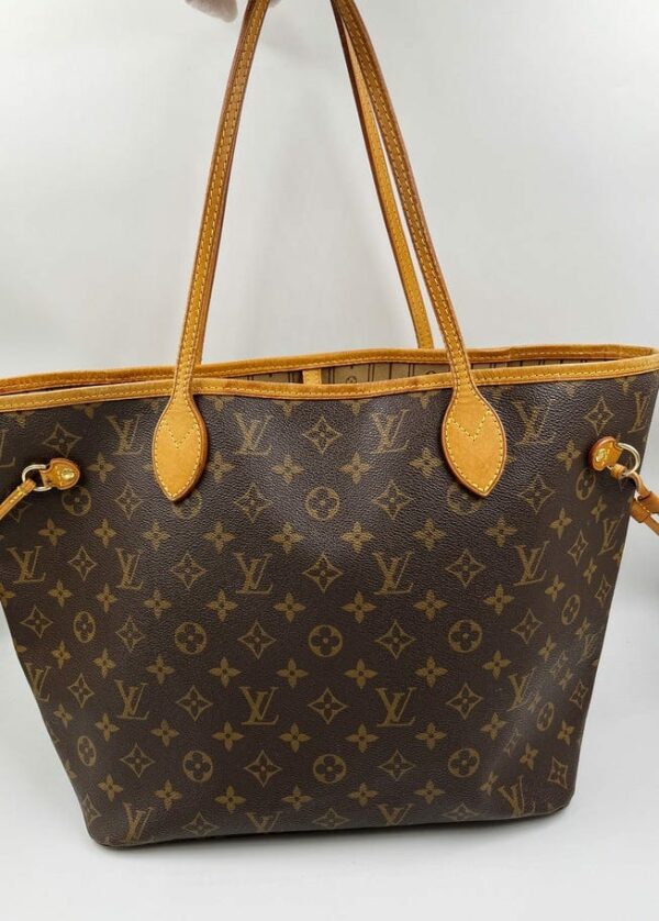 LV Neverfull MM Tote Bag in Brown Monogram Canvas - Image 13