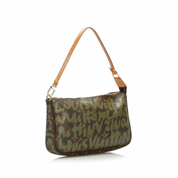 LV x Stephen Sprouse Pochette Accessoires Green Graffiti Monogram Canvas