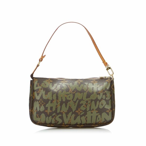 LV x Stephen Sprouse Pochette Accessoires Green Graffiti Monogram Canvas - Image 2