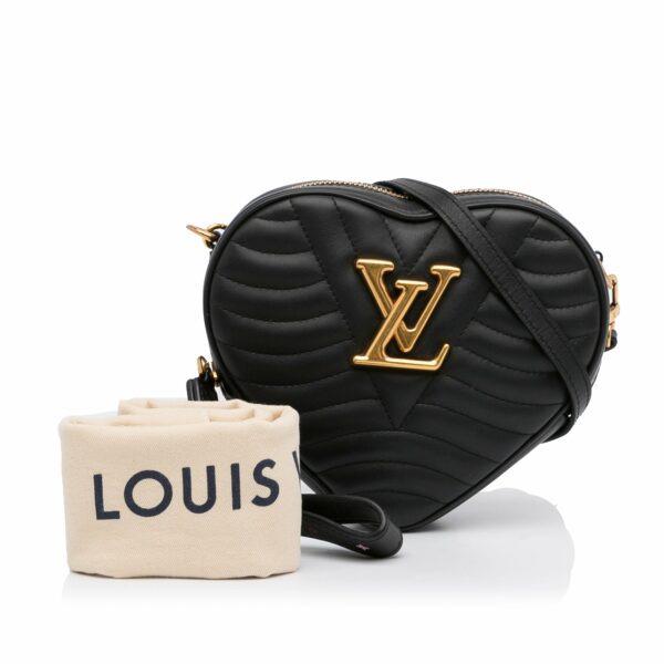 LV New Wave Heart Black Calfskin - Image 8