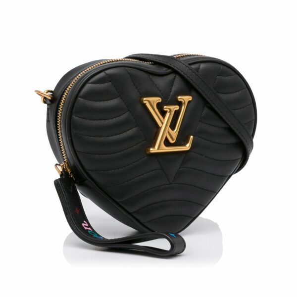 LV New Wave Heart Black Calfskin - Image 2