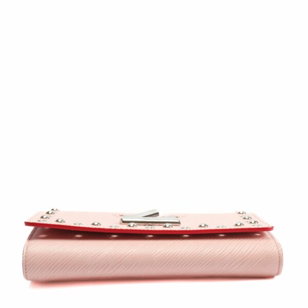 LV Epi Leather Twist Studded Wallet on Chain PM Pink - Image 6