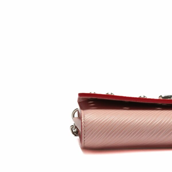 LV Epi Leather Twist Studded Wallet on Chain PM Pink - Image 7